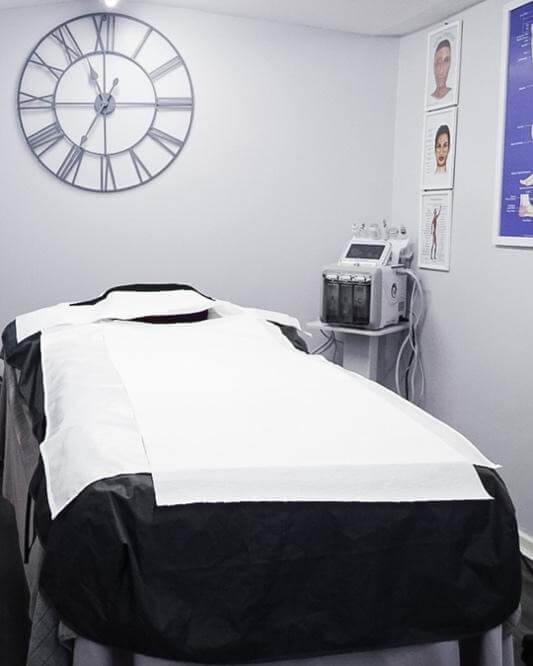 Private treatment room at Reflexions Skin Clinic in Hockley