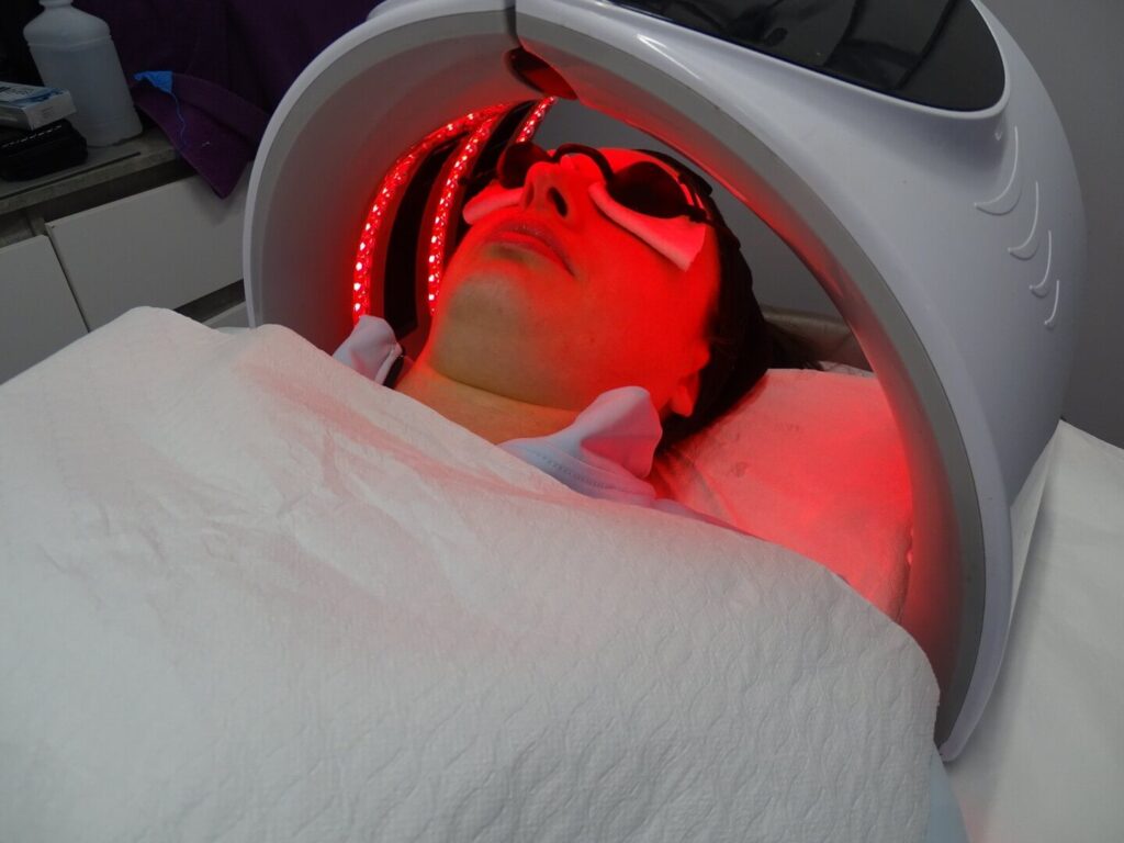LED light therapy treatment at Reflexions Skin Clinic